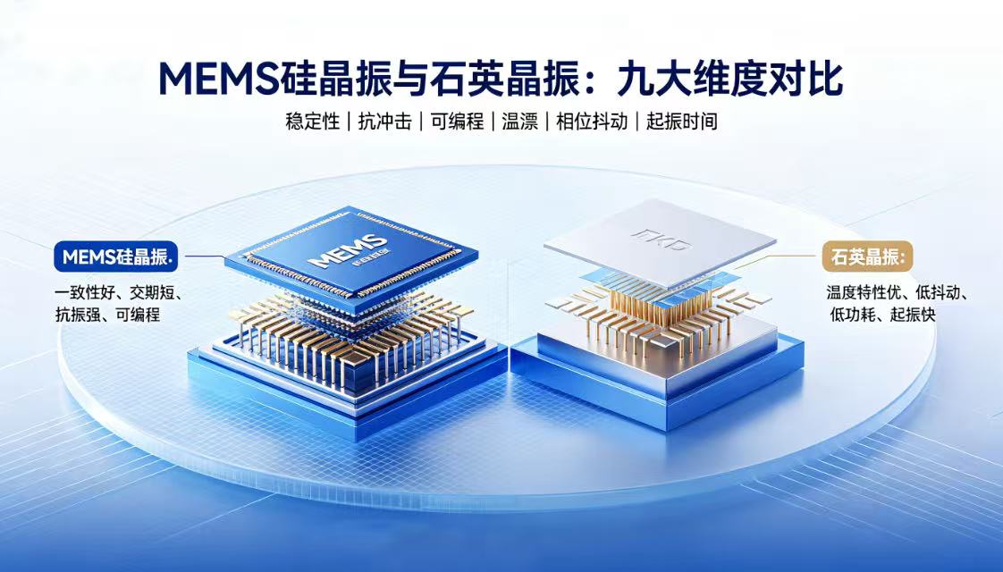 石英晶振与MEMS硅晶振全面对比：九大维度性能差异与选型指南